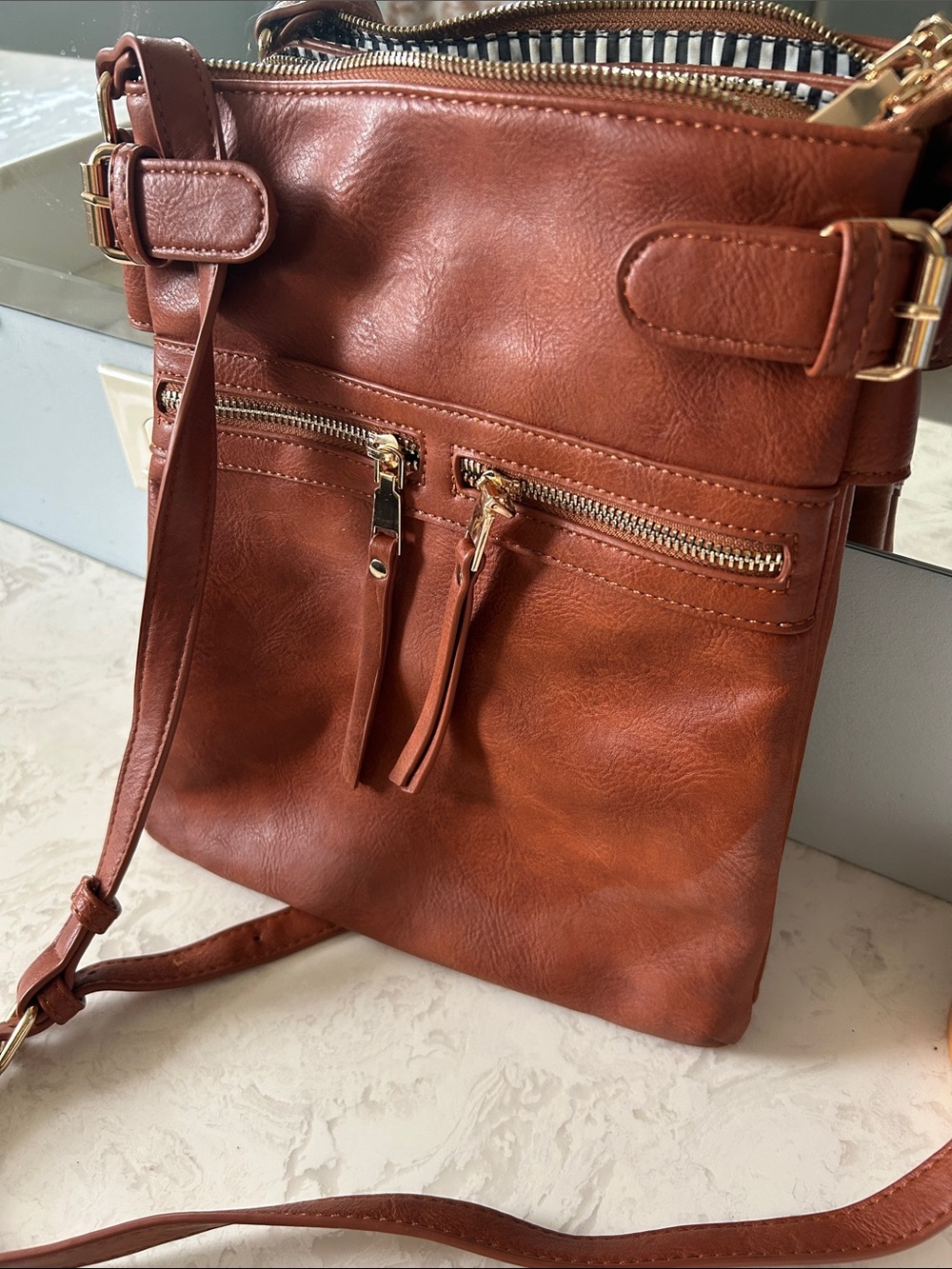 Miztique Brown Crossbody Shoulder Bag